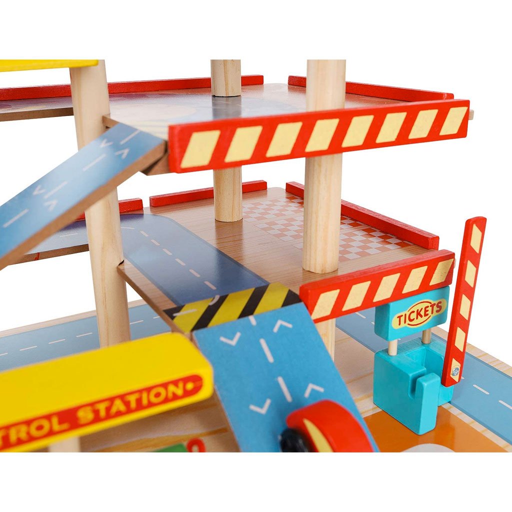 Garage Giocattolo In Legno Dettagli