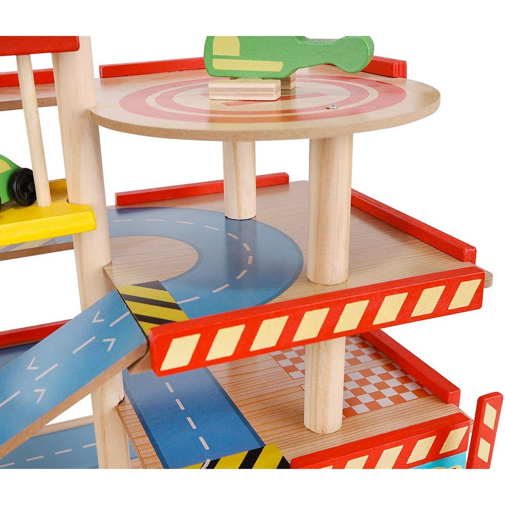 Garage Giocattolo In Legno Per Bambini Dettaglio