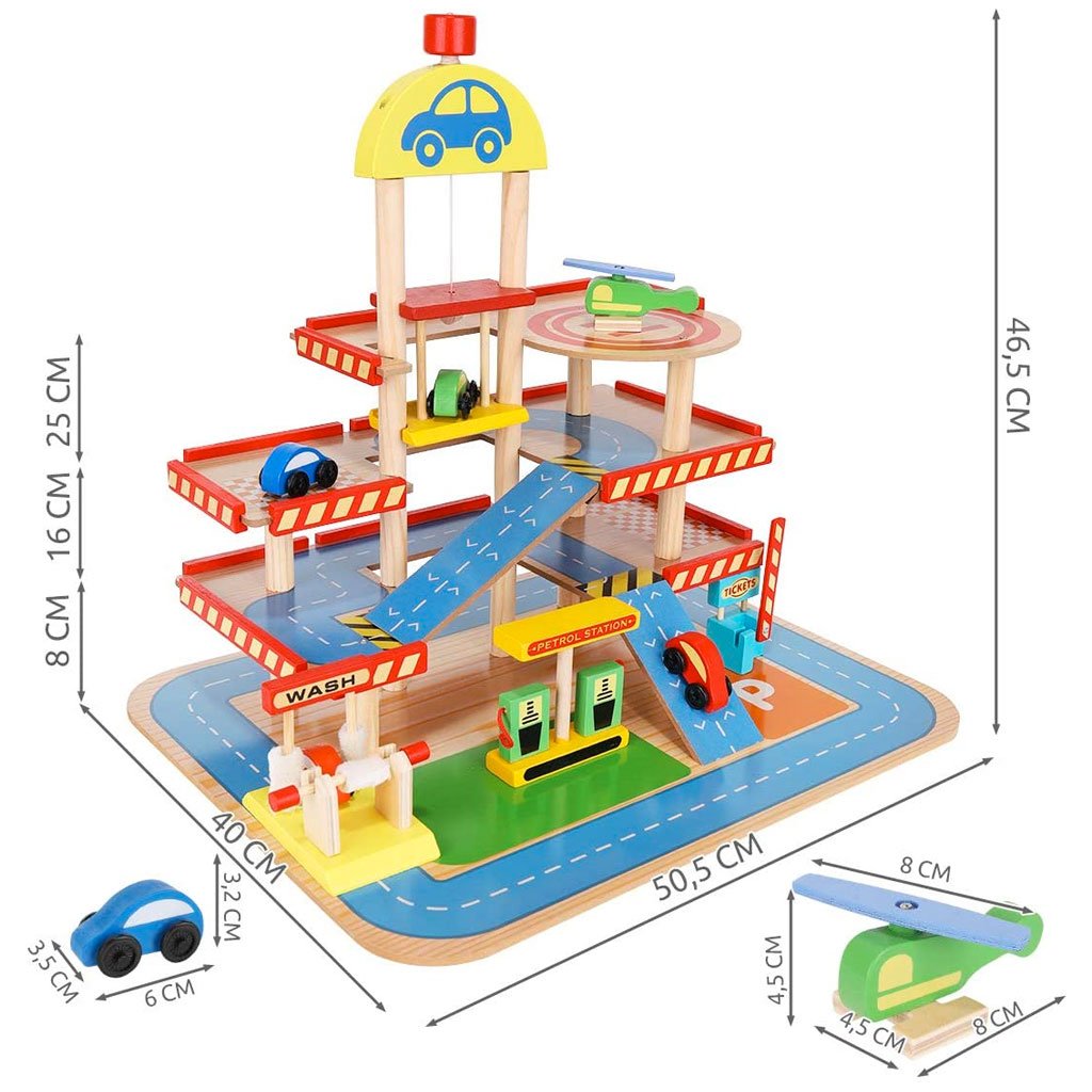 Garage Giocattolo In Legno