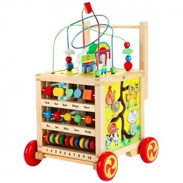Carrello Primi Passi In Legno Girello Multiattivita Per Bambini Da 1 Anno