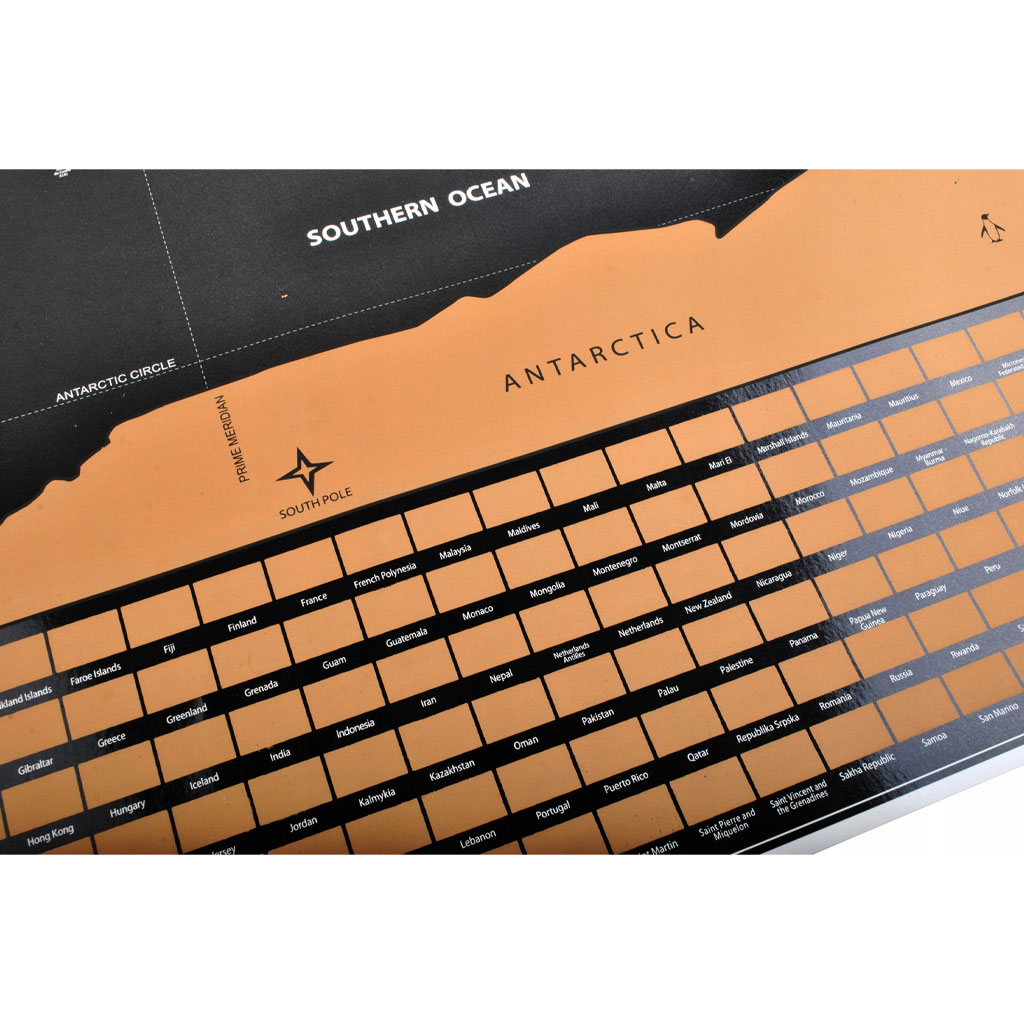 Mappa Del Mondo Da Grattare Dettagli