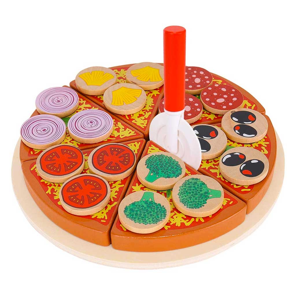 Pizza Giocattolo In Legno Per Bambini