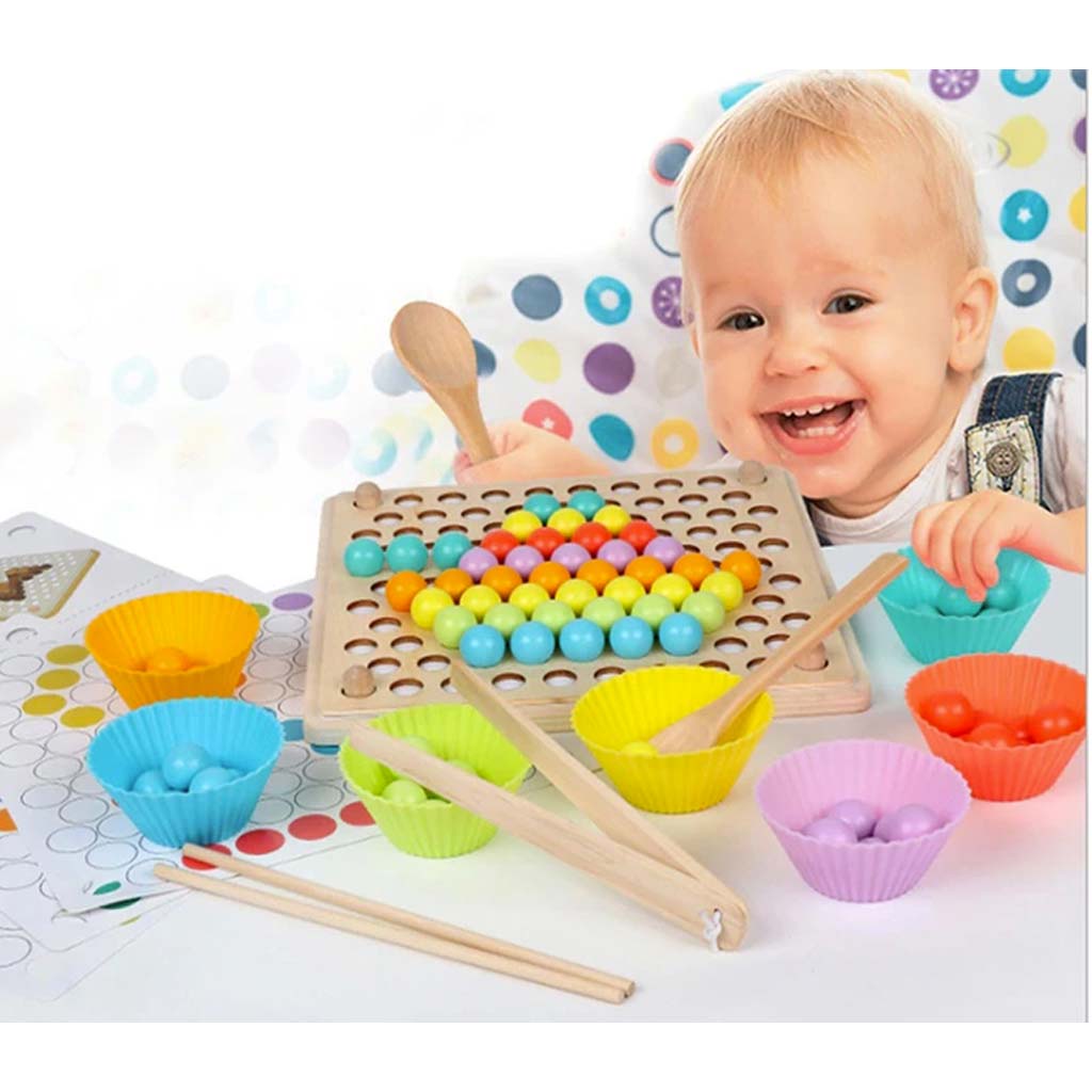Gioco Palline Colorate Per Bambini In Legno