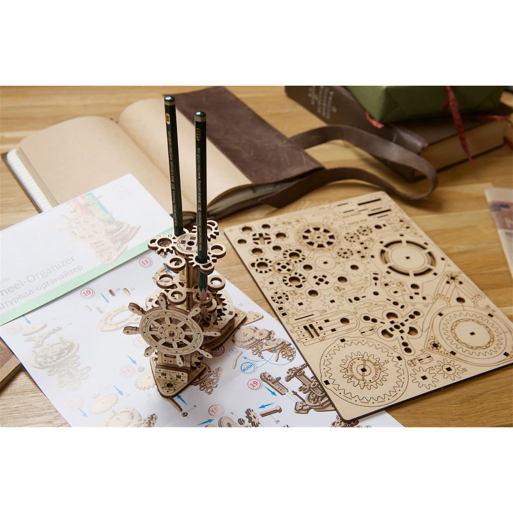 Portapenne Da Scrivania Legno Naturale