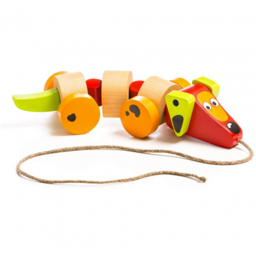 Cagnolino Trainabile In Legno Per Bambini