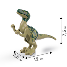Dinosauro Giocattolo Velociraptor Verde Lego Compatibile Mattoncini