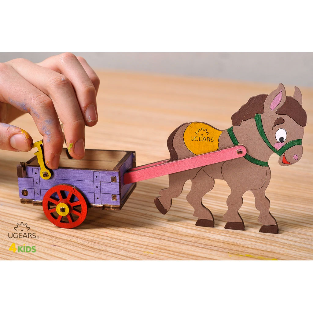 Asinello Da Colorare Per Bambini In Legno