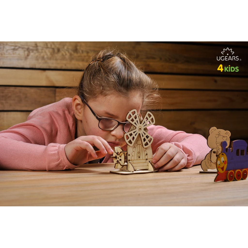 Mulino Da Colorare Puzzle 3d Legno