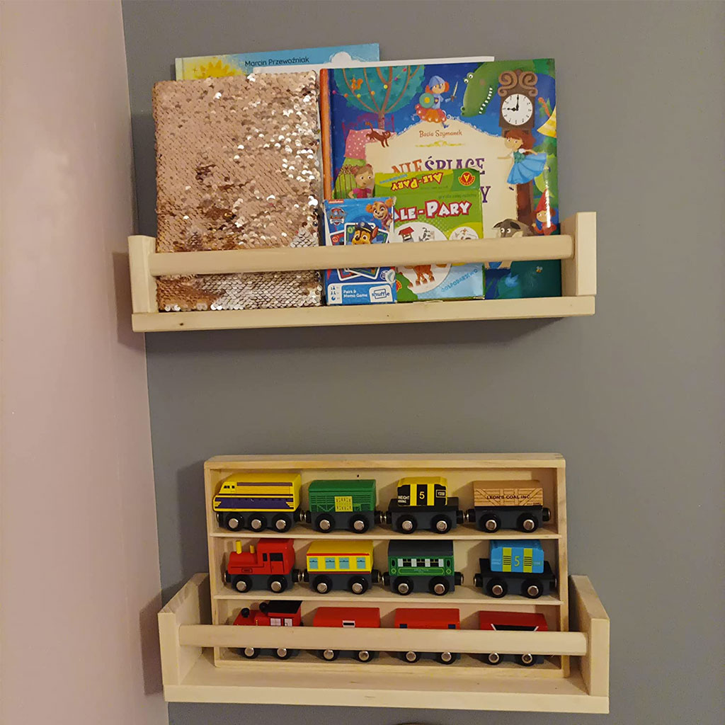 Trenini In Legno Con Espositore