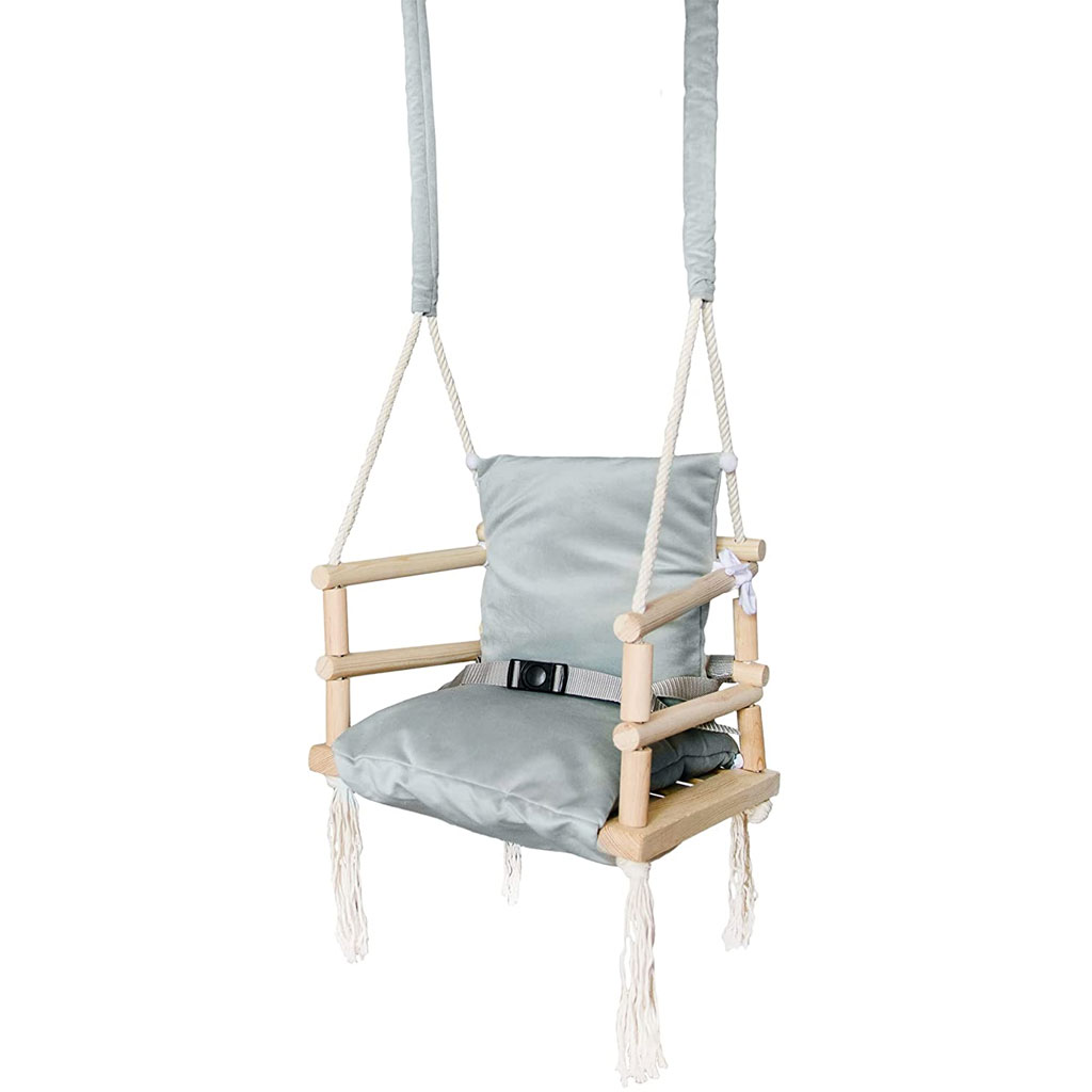 Altalena In Legno Per Bambini Con Cintura
