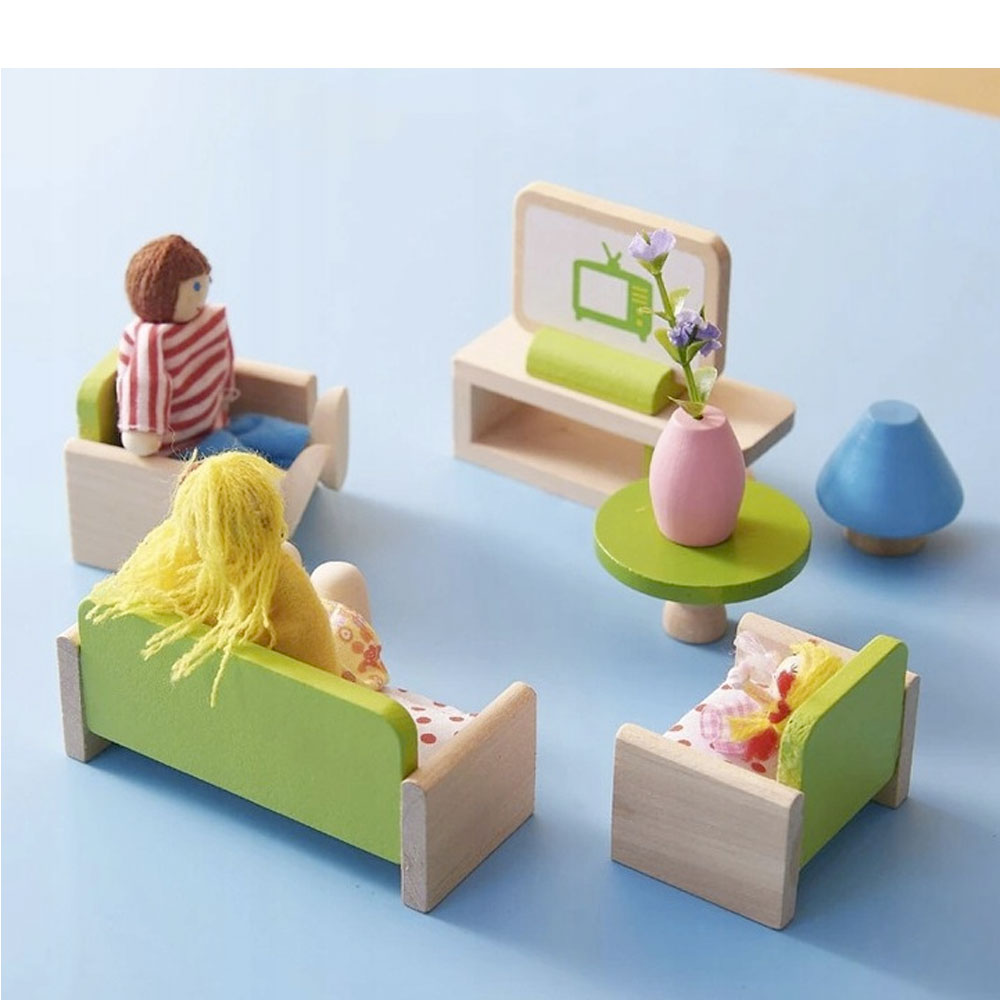 Bamboline Per Casa Delle Bambole In Legno E Stoffa