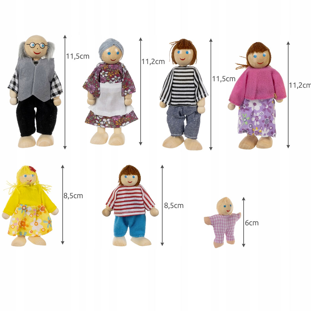 Bamboline Per Casa Delle Bambole In Legno