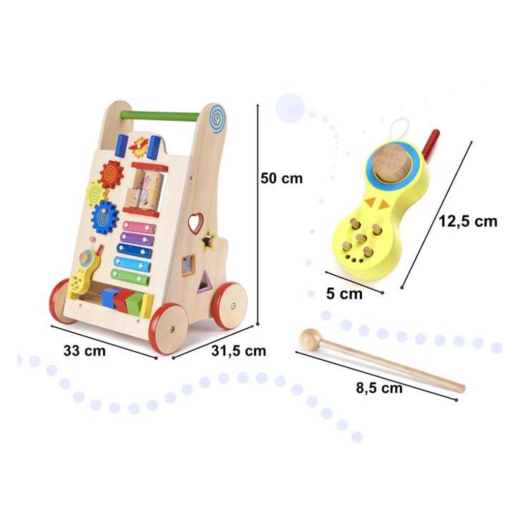 Carretto Primi Passi In Legno Per Bambini