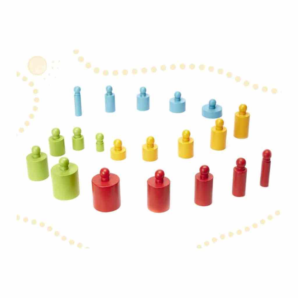 Incastri Solidi Montessoriani Cilindrici