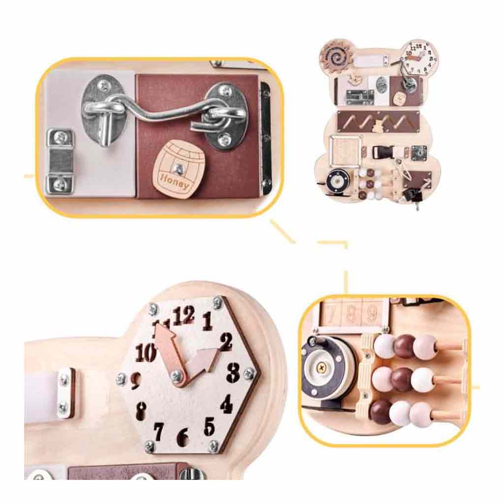 Pannello Sensoriale Orso In Legno