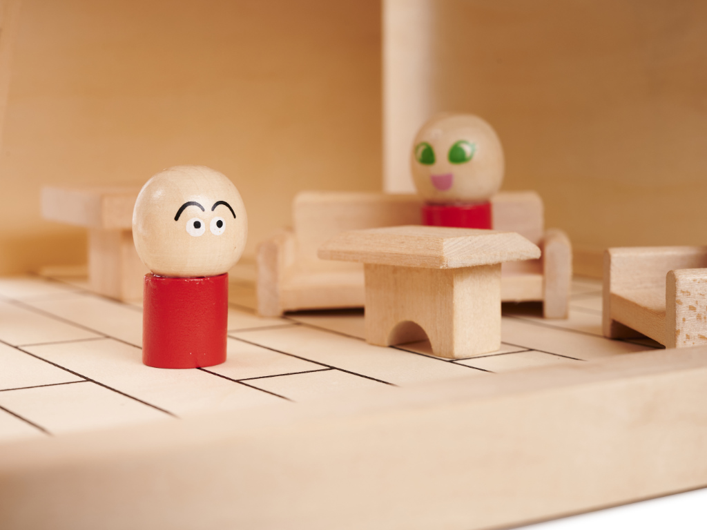 Kx6486 Domek Dla Lalek Drewniany + Mebelki I Ludziki 40cm 6