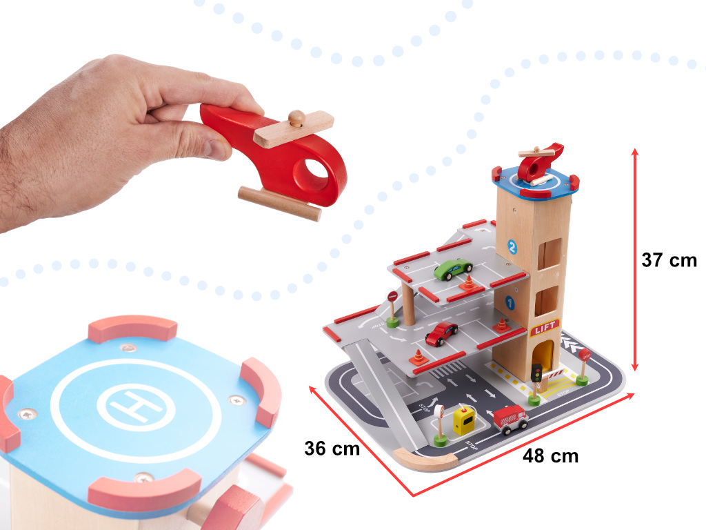 Kx5853 Lulilo Parking Drewniany Benino Piętrowy Garaż Miejski