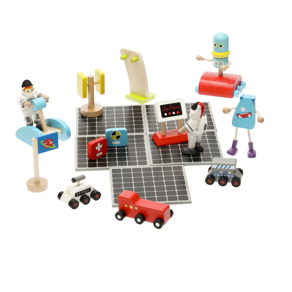 Razzo Spaziale Giocattolo Legno Bambini