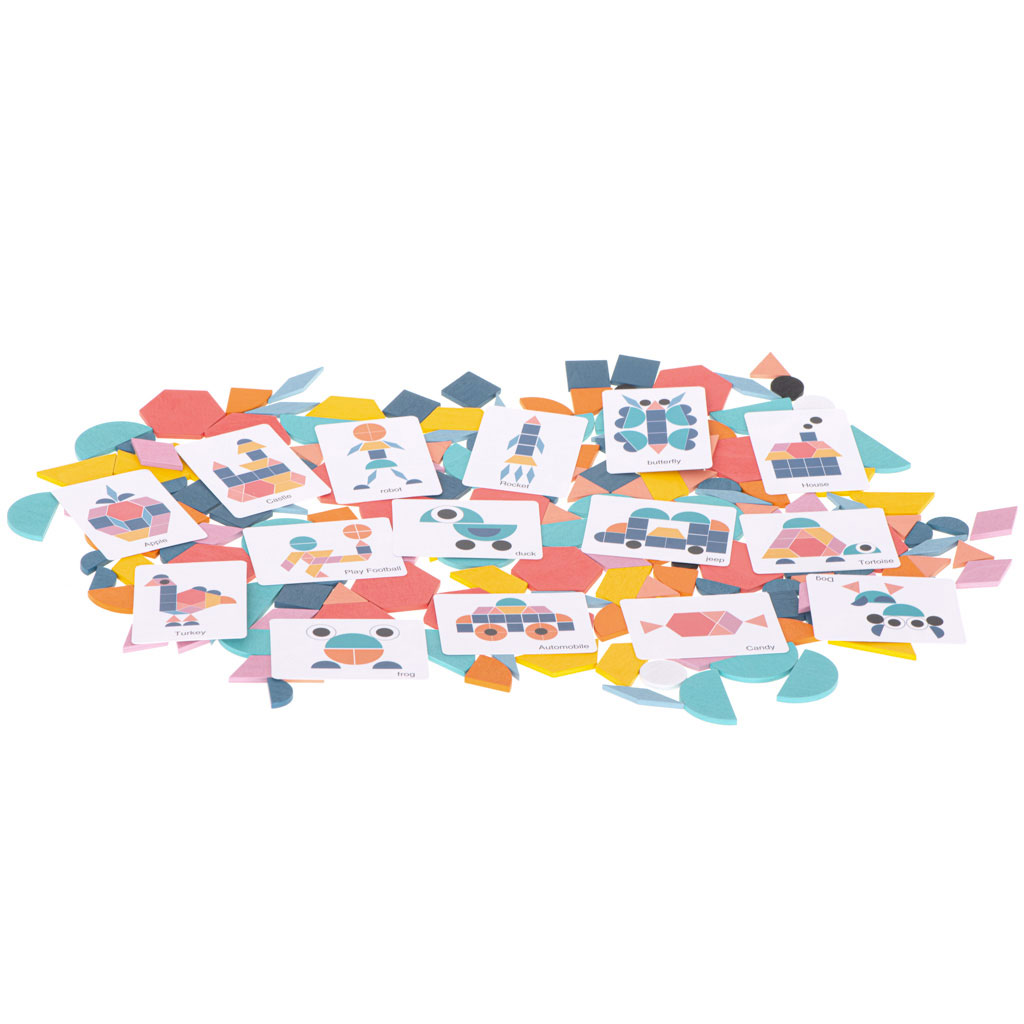 Gioco Forme Geometriche Legno Color Pastello