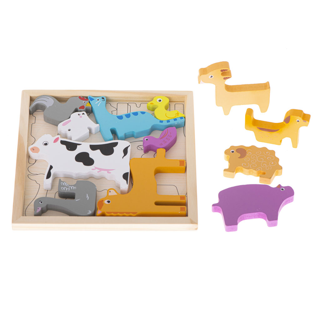 Animali In Legno Giocattolo Bambini