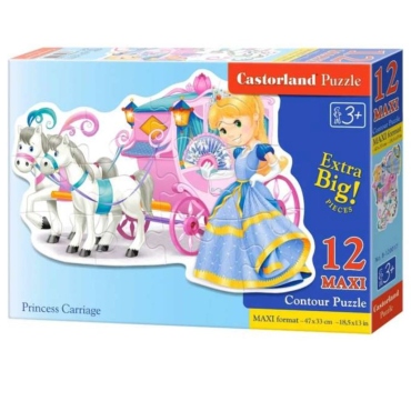 Puzzle Per Bambine 12 Pezzi Carrozza Della Principessa