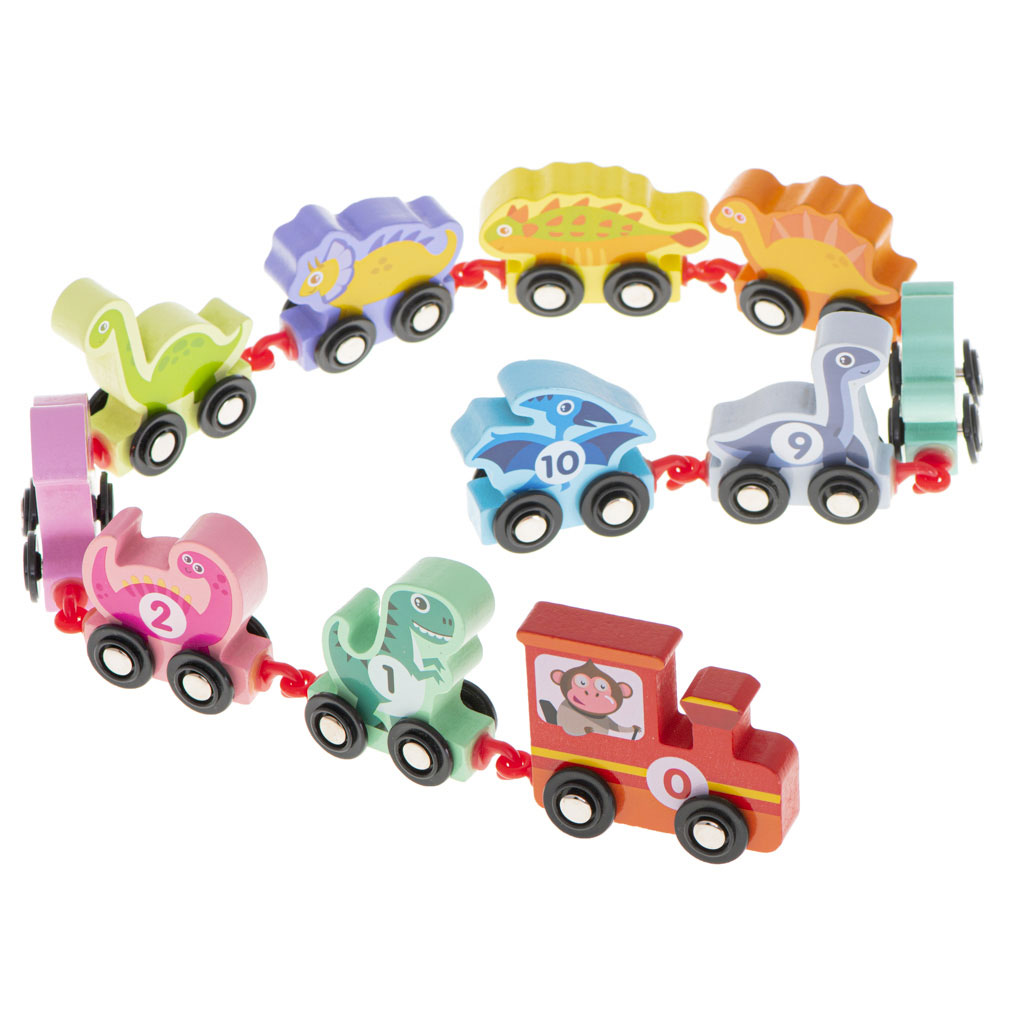 Treno Dinosauri Legno