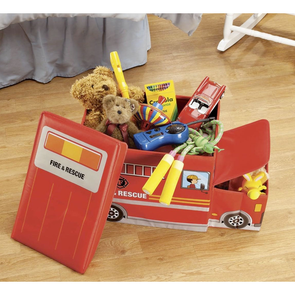 Contenitore Porta Giocattoli Pompieri