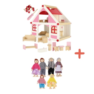 Casa Per Bambole Con Mobili E Famiglia (3)