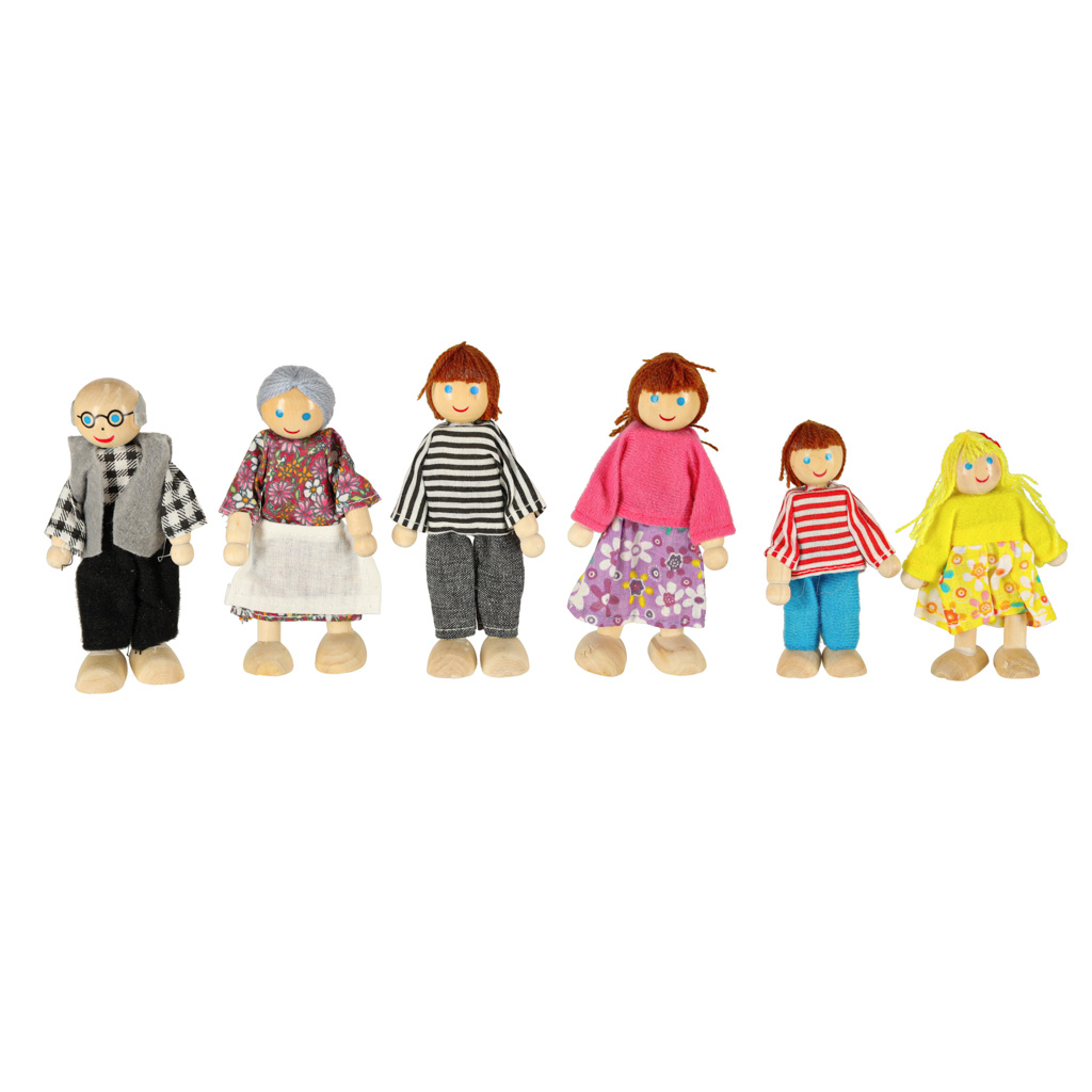 Bambole Di Legno Famiglia