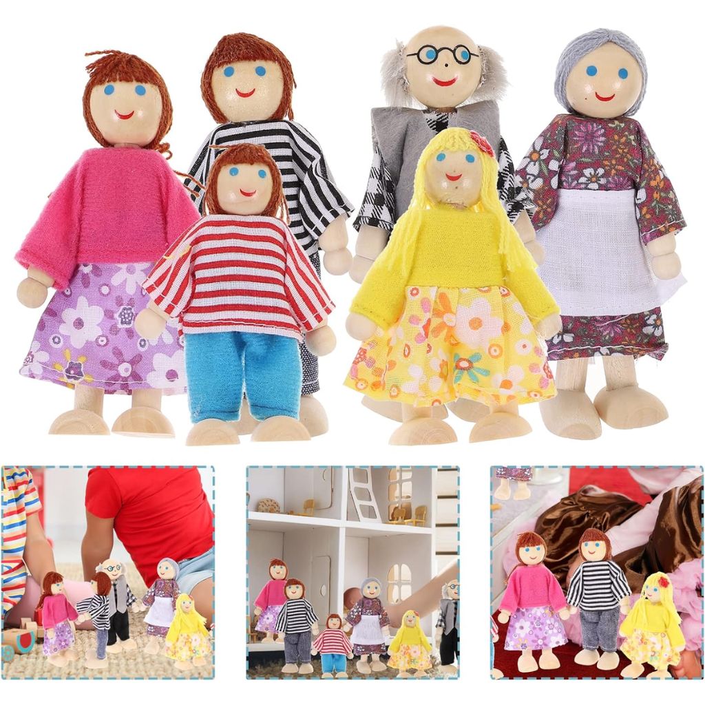 Bambole Di Legno Per Casetta Da Gioco