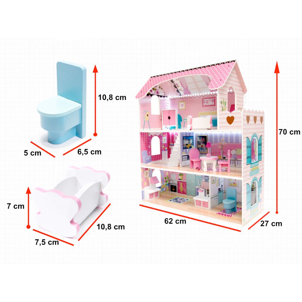 Casa Delle Bambole Legno Dimensioni