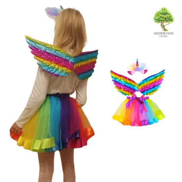 Costume Unicorno Con Gonna Ali E Cerchietto