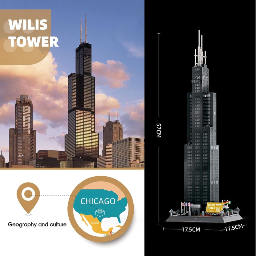Willis Tower Chicago Modellino Architettonico