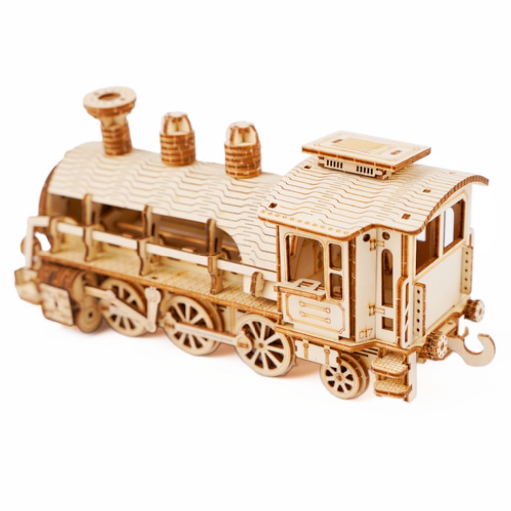 Puzzle In Legno 3d Giocattolo Locomotiva Legno